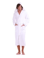 Unisex saunový župan s kapucňou 3150 biely - Vestis Unisex saunový župan s kapucňou 3150 biely - Vestis