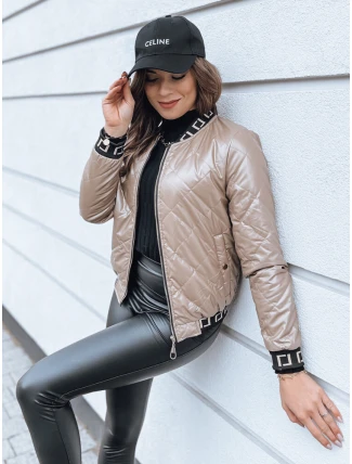 Dámska prešívaná bunda BASEBALL camel FashionStreet TY2563