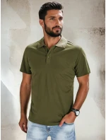 Pánske bavlnené zelené polo tričko FashionStreet PX0511