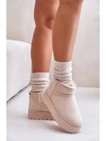 Śniegowce Damskie Na Platformie Ocieplane Futerkiem Jasnobeżowe Xamella Śniegowce Damskie Na Platformie Ocieplane Futerkiem Jasnobeżowe Xamella