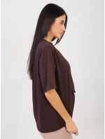 Tričko RV TS A1089.87 tmavohnedé