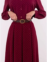 Elegantná maxi sukňa s ozdobným lemom bordová (19720) Elegantná maxi sukňa s ozdobným lemom bordová (19720)