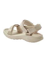 Lee Cooper dámske sandále na suchý zips na letnú pláž light beige cream women's