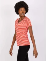 Tričko D16054M02431A tmavo oranžové