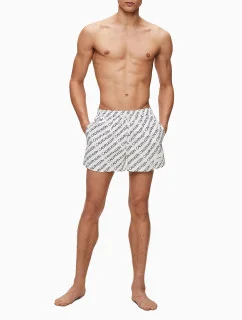 Pánske plavky KM0KM00428-0K4 čiernobiela - Calvin Klein