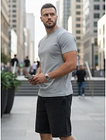 Pánske klasické sivé tričko FashionStreet RX5675