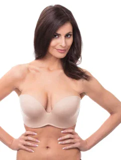 Hladká podprsenka bez ramienok WONDERBRA ULTIMATE Strapless BRA - WONDERBRA - telová