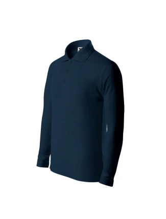 Detské tričko Pique Polo LS (tmavomodré)