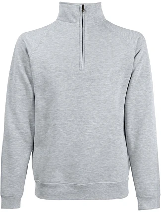 Fruit of the Loom Classic Zip-Neck Sweat Mikina so zipsom na 1/4 dĺžky 16.2114 heather grey Fruit of the Loom Classic Zip-Neck Sweat Mikina so zipsom na 1/4 dĺžky 16.2114 heather grey