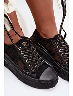 Lee Cooper Dámske šnurovacie tenisky na platforme LCW-26-44-4479 Black Lee Cooper Dámske šnurovacie tenisky na platforme LCW-26-44-4479 Black
