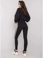 Dámske legíny RV LG 7324.63 Black with gold - Rue paris