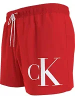 Pánske plavky SHORT DRAWSTRING KM0KM00967 XM9 červená - Calvin Klein Pánske plavky SHORT DRAWSTRING KM0KM00967 XM9 červená - Calvin Klein