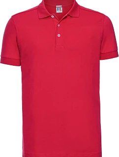 Russell Athletic 566M Pánske elastické polo tričko z piké 10.566M classic red