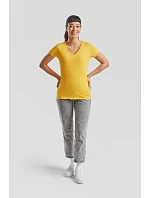 Fruit of the Loom Lady-Fit Valueweight V-Neck T Dámske tričko s výstrihom do V 16.1398 tmavomodrá