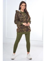 3dielna súprava Vresoviská blúzka, top a legíny hnedá + cappuccino