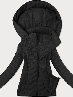 Dámska prešívaná bunda s kapucňou J Style čierna (16M9238-392)