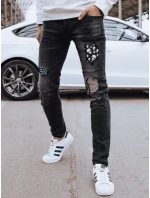 Pánske čierne džínsové nohavice FashionStreet UX4295 Pánske čierne džínsové nohavice FashionStreet UX4295
