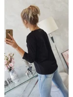 Blúzka s potlačou Tide čierna Blúzka s potlačou Tide čierna