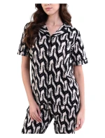 Dámske pyžamo 180/155 čiernobéžové - Karol