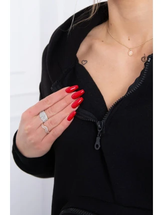 Izolovaná sada s ozdobným vreckom čierna