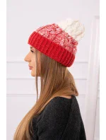 Dámska čiapka Samara K346 malpberry+ecru