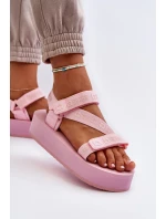 Dámske sandále na platforme Big Star - ružové
