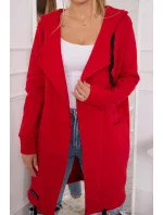 Zateplená bunda s kapucňou červená Zateplená bunda s kapucňou červená