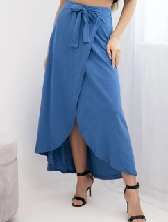 Dámska bavlnená maxi sukňa so zaväzovaním