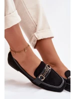 Dámské loafers Mokasyny s ozdobou Černé Palerina