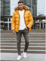Pánska prešívaná zimná bunda žltá FashionStreet TX4162