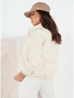 Dámska prešívaná prechodná bunda SALECA ecru FashionStreet TY4252 Dámska prešívaná prechodná bunda SALECA ecru FashionStreet TY4252