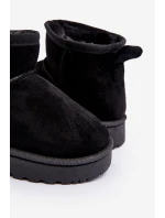 Dziecięce Śniegowce Botki Ocieplane Czarne Nallita