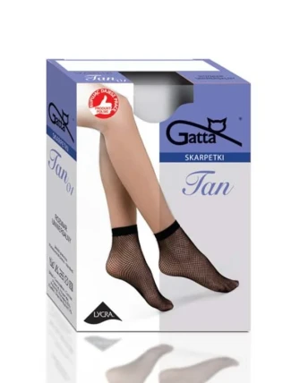 Dámske sieťované ponožky Gatta Tan nr 1 kabaretka