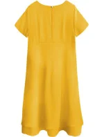 Žlté trapézové šaty (436ART)