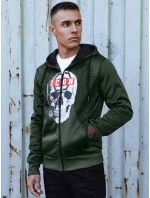 Pánska mikina na zips s kapucňou zelená FashionStreet BX5838