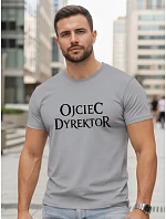 Pánske klasické tričko s nápisom bavlna sivá FashionStreet NX5144R Pánske klasické tričko s nápisom bavlna sivá FashionStreet NX5144R