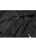 Čierna dámska bunda ramoneska (BN-20025-1)