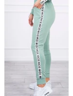 Sada s ozdobnými stuhami tmavo mätová