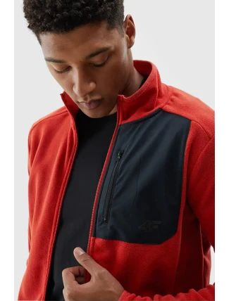 Polar Męski Ze Stójką Regular 4F 4FWAW24TFLEM250-70S Pomarańczowy