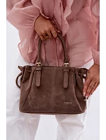 Eko semišová kabelka tmavě béžová Vessia