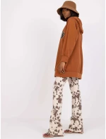 Dámska mikina-DHJ-BL-15658.35-svetlo hnedá