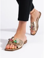 Módne zlaté dámske ponožky na podpätku bez podpätku Módne zlaté dámske ponožky na podpätku bez podpätku