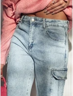 Dámske nákladné baggy džínsové nohavice ARGORAVE modré FashionStreet UY2226 Dámske nákladné baggy džínsové nohavice ARGORAVE modré FashionStreet UY2226