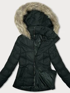 Dámska krátka prešívaná zimná bunda J Style army (5M3153-136)