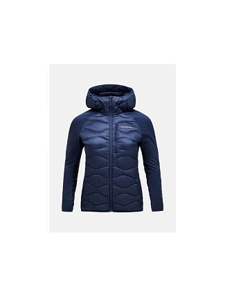 Peak Performance W Bunda s kapucňou Helium Down Hybrid Hood navy blue Peak Performance W Bunda s kapucňou Helium Down Hybrid Hood navy blue