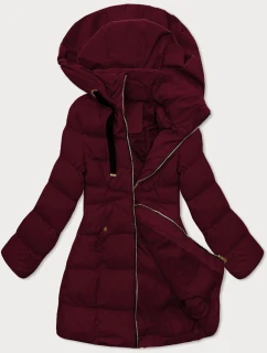 Dámska bunda s kapucňou J Style Burgundy (5M3231-1)
