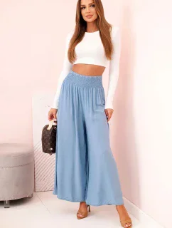 Dámske nohavice z viskózy s elastickým džínsovým pásom