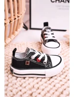 Dziecięce Klasyczne Niskie Trampki BIG STAR HH374194 Czarne