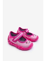 Papcie Baleriny Błyszczące Kotki Befado 109P235 Różowe