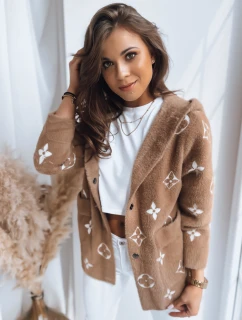 Dámska bunda z alpaky FORTY svetlohnedá FashionStreet NY0601